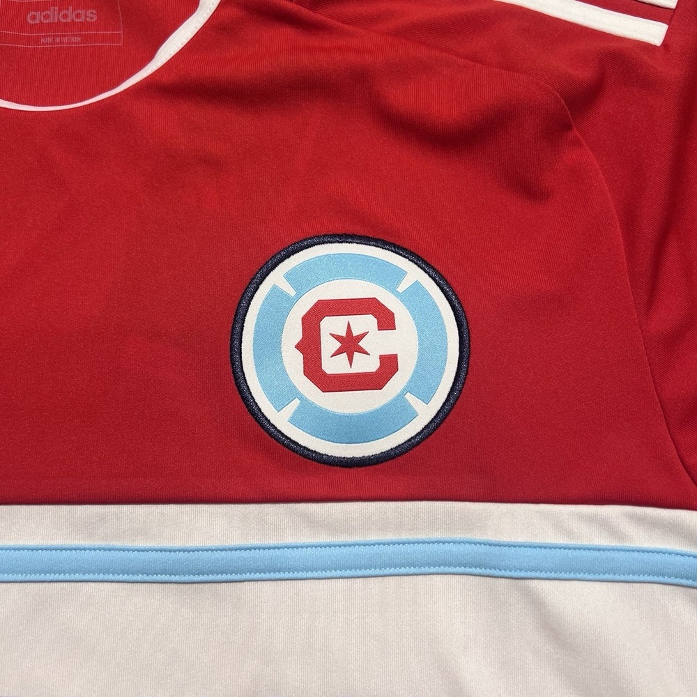 Adidas Chicago Fire FC MLS Home Jersey Men's Medium NWT $100 Carvana Slim Fit - Picture 5 of 10
